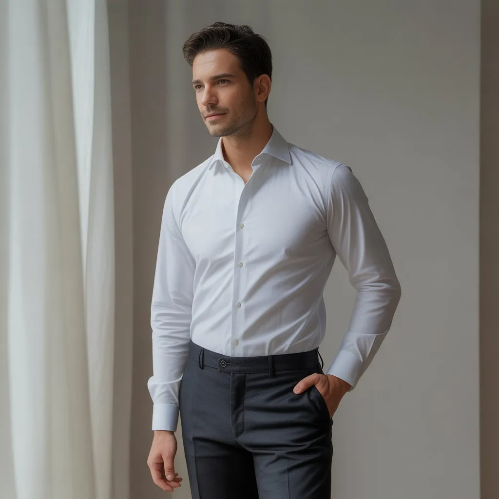 Man wearing well-fitted high-quality clothing