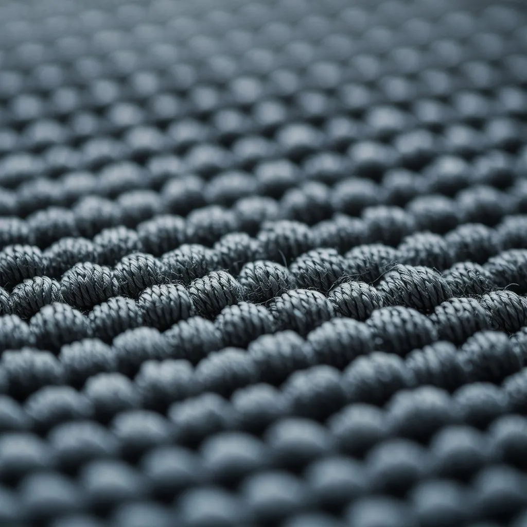 Close-up of fabric weave under light