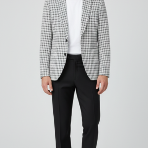 White Print Party wear Blazer